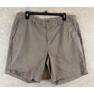 Bonobos Men's 35 Chino Shorts Brown Stretch Slim Fit Flat Front Cotton